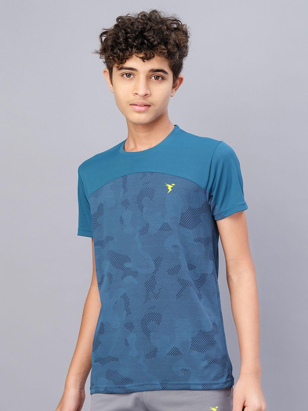 technosport boys camouflage printed antimicrobial active t-shirt