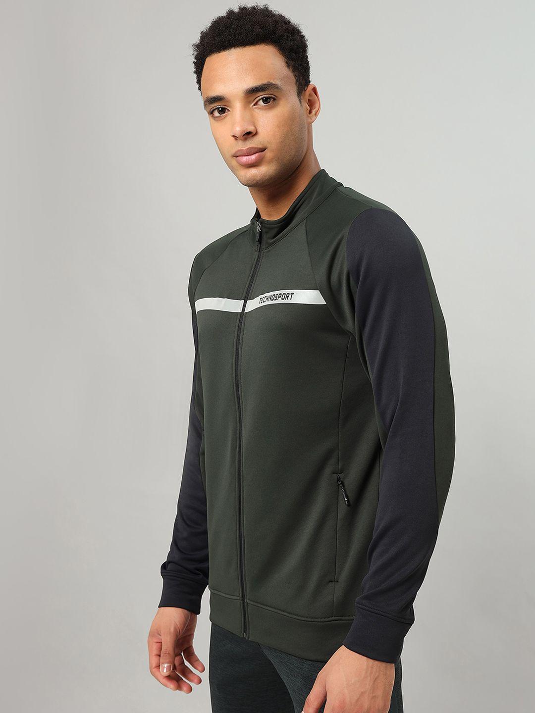 technosport colourblocked lightweight antimicrobial running sporty jacket