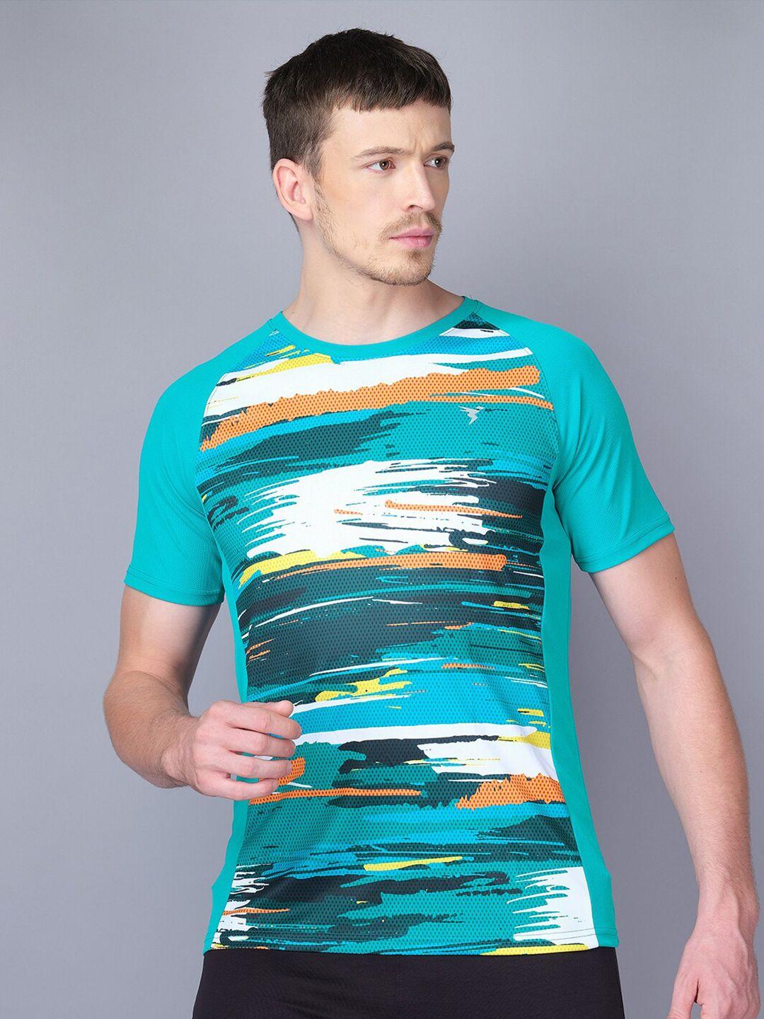 technosport men abstract printed antimicrobial t-shirt