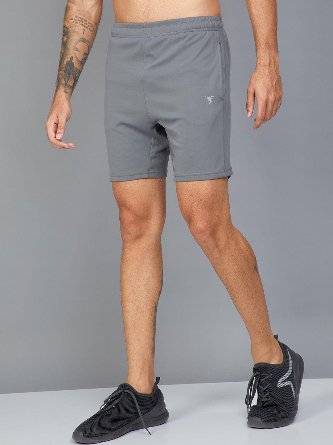 technosport men slim fit mid-rise rapid-dry sports shorts