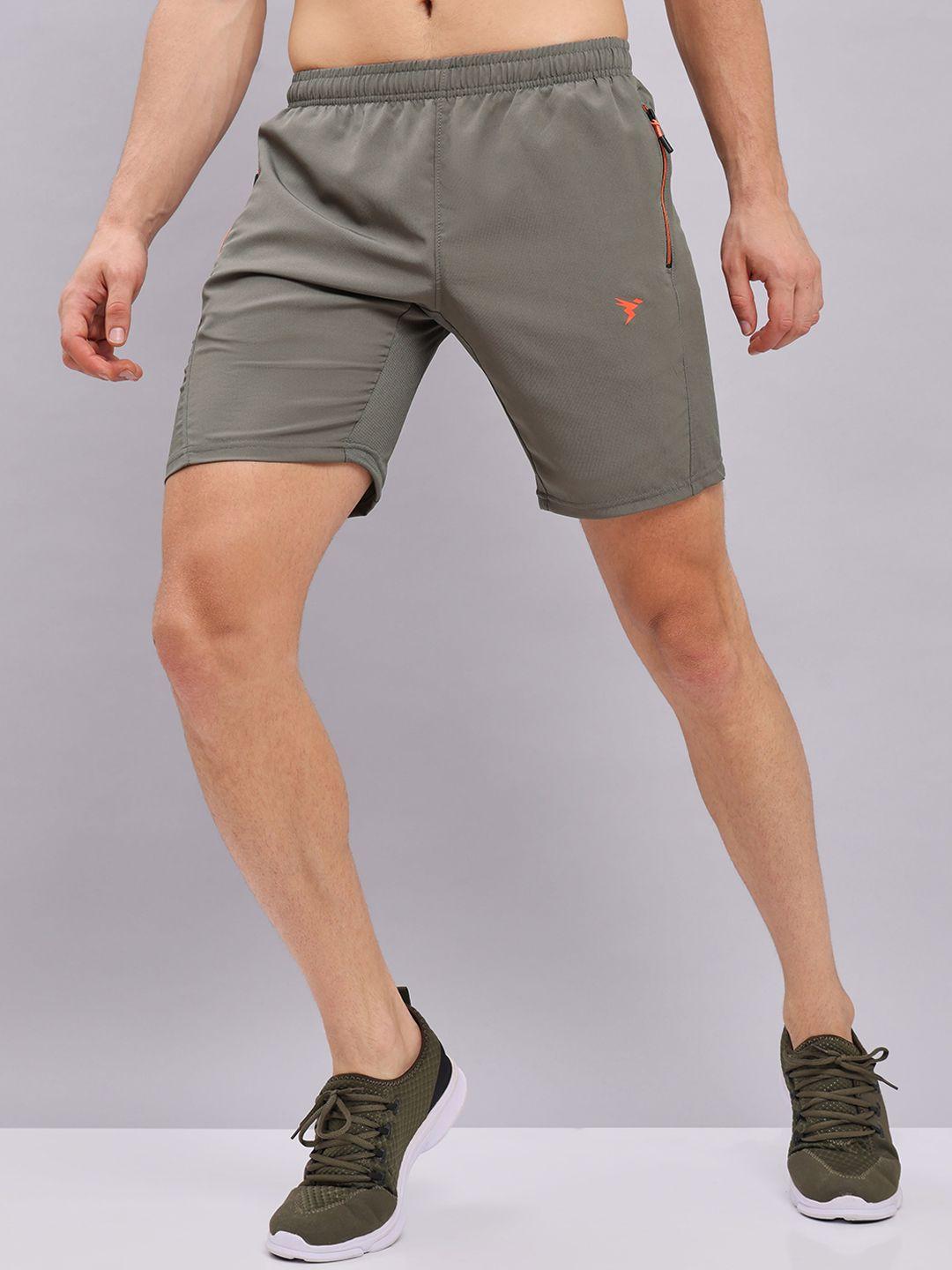 technosport men slim fit mid-rise rapid-dry sports shorts