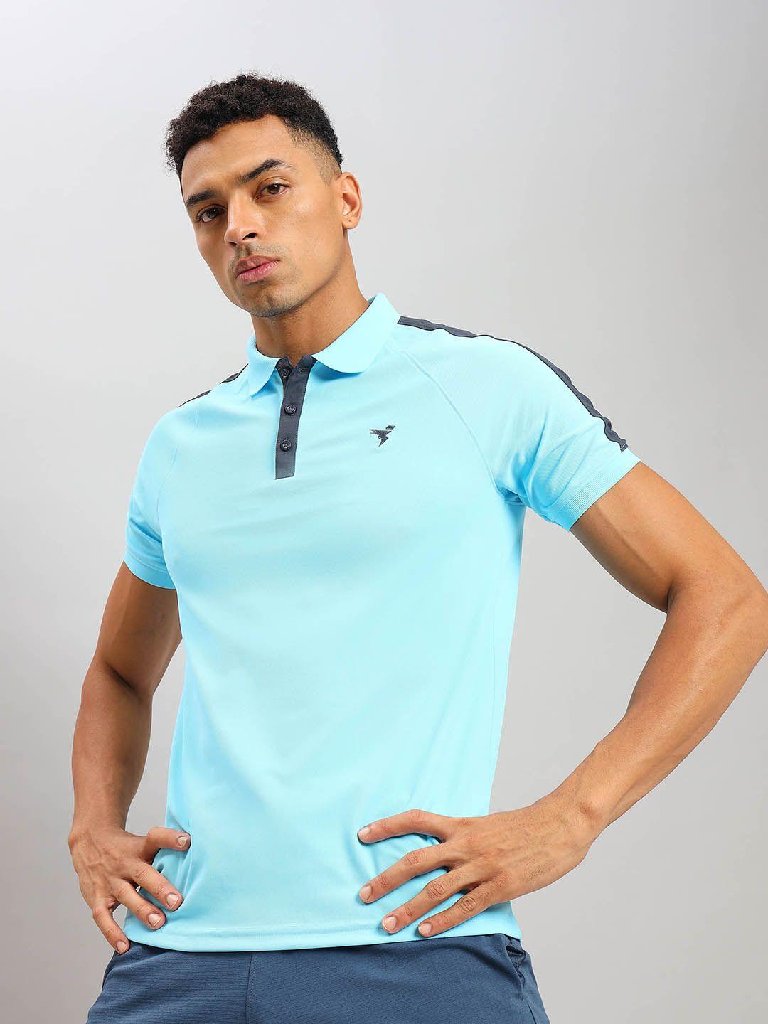 technosport polo collar anti static slim fit sports t-shirt