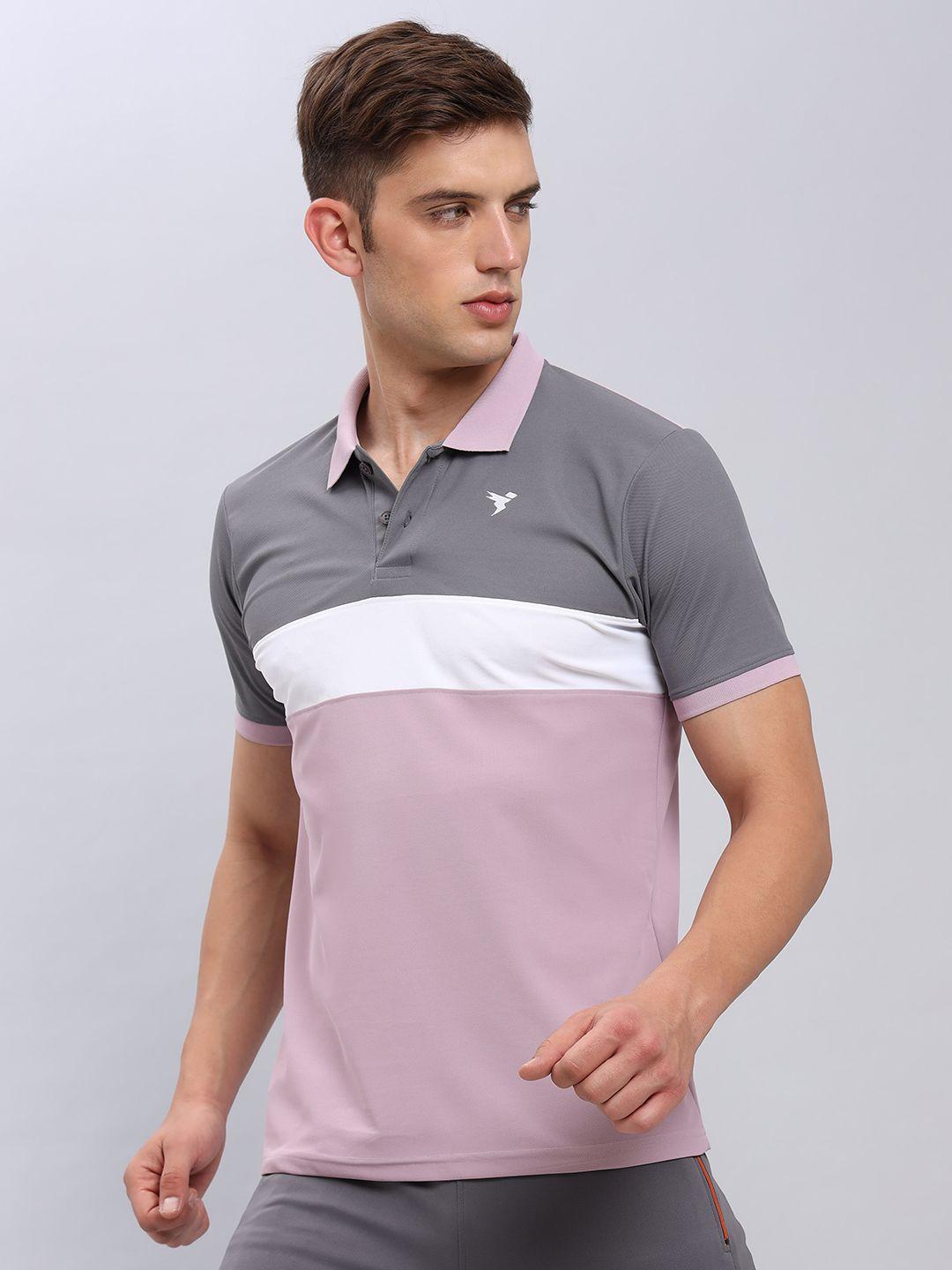 technosport polo collar antimicrobial slim fit t-shirt