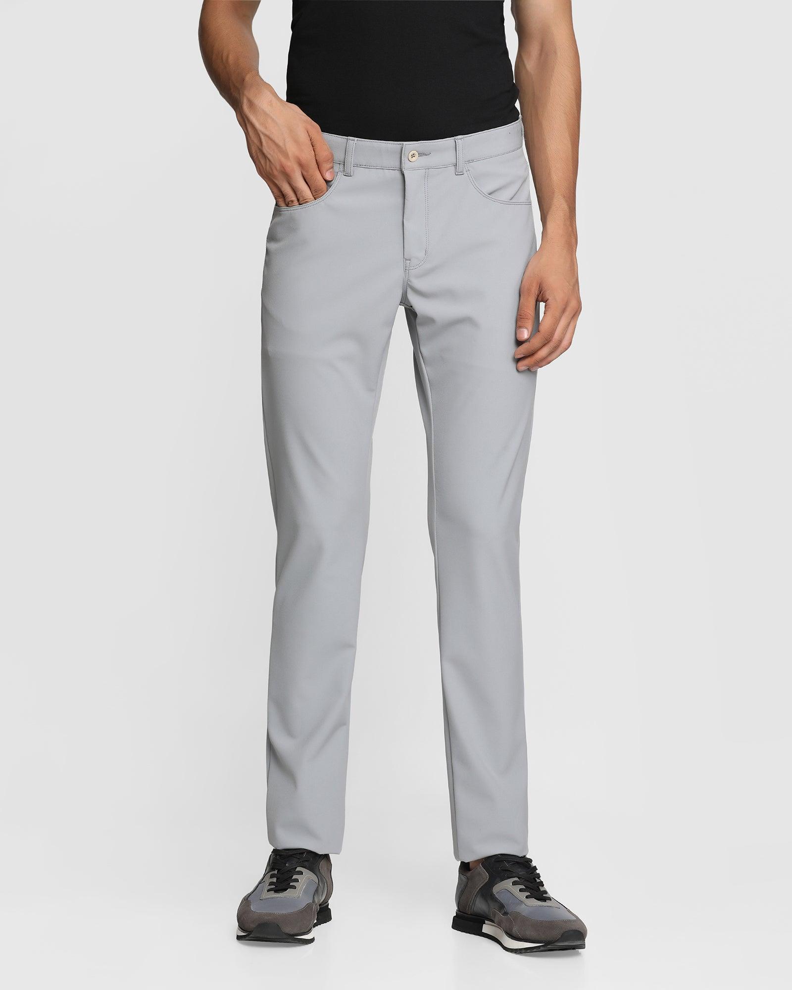 techpro b5p casual grey solid khakis - muji