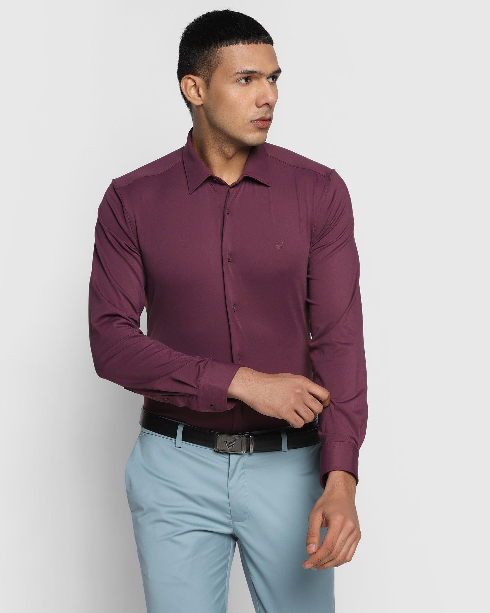 techpro formal shirt in plum (admin)