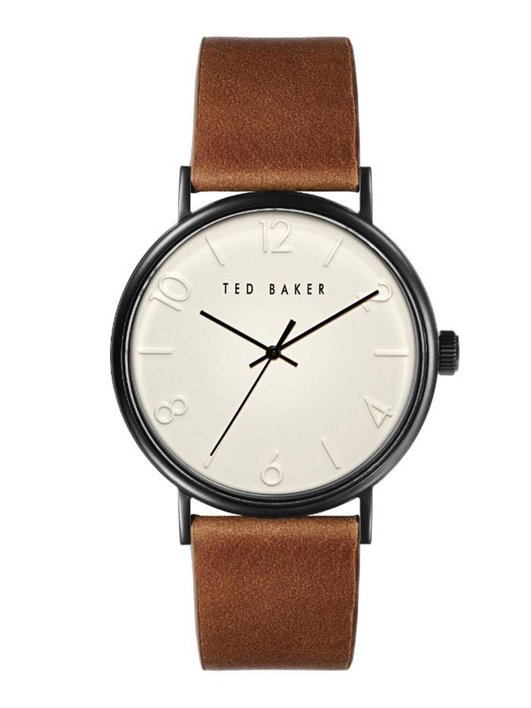 ted baker men leather straps analogue watch bkppgf110