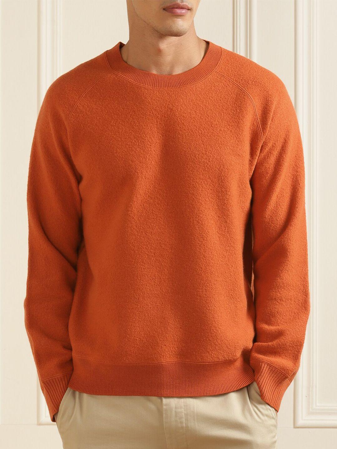 ted baker men orange solid pullover