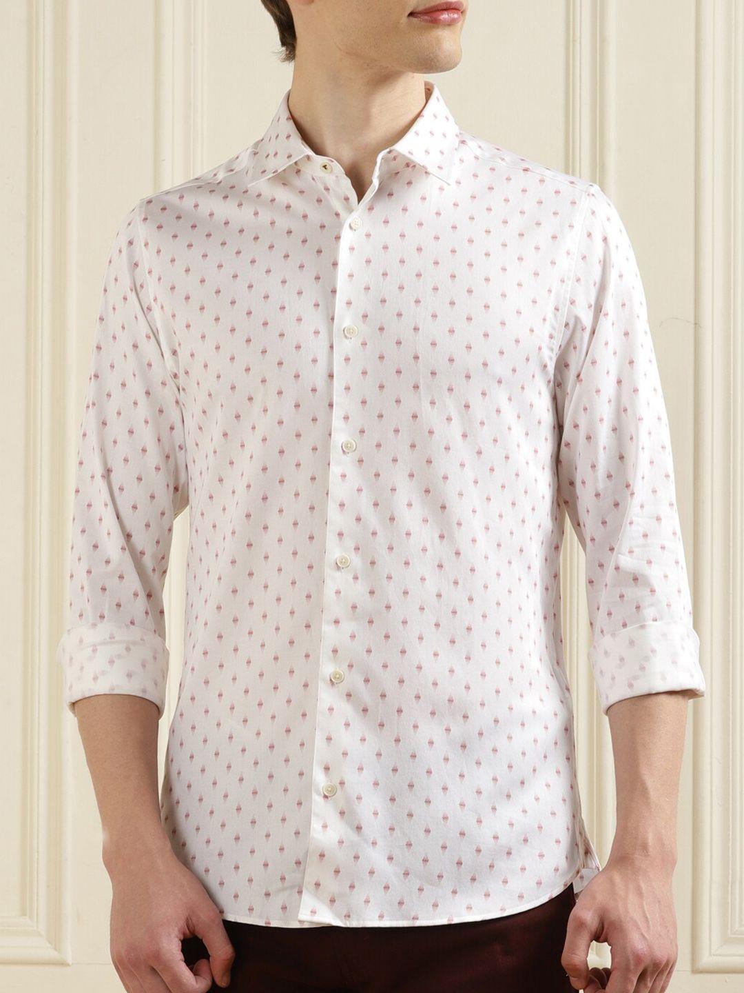 ted baker micro ditsy printed slim fit opaque casual shirt