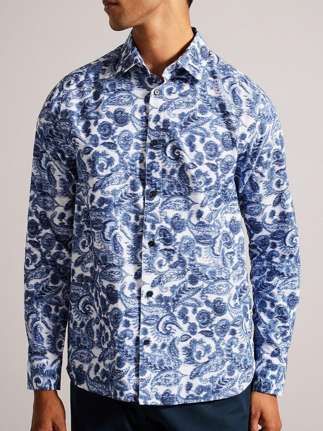 ted baker paisley printed pure cotton casual shirt