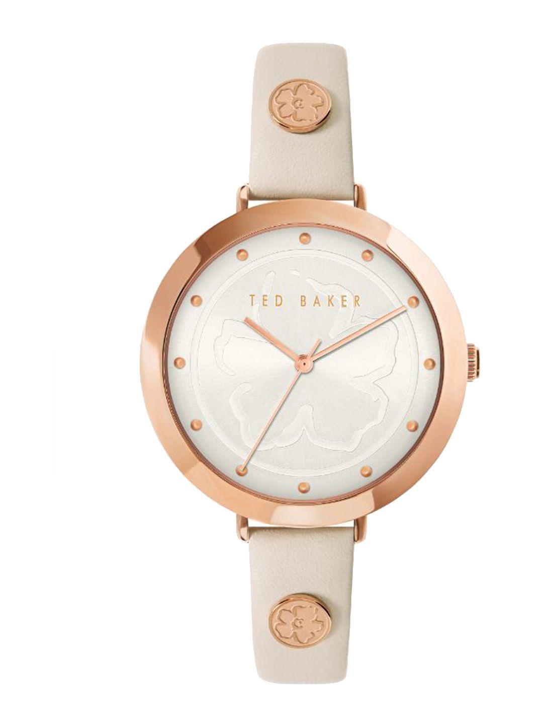 ted baker women leather straps analogue watch bkpams214