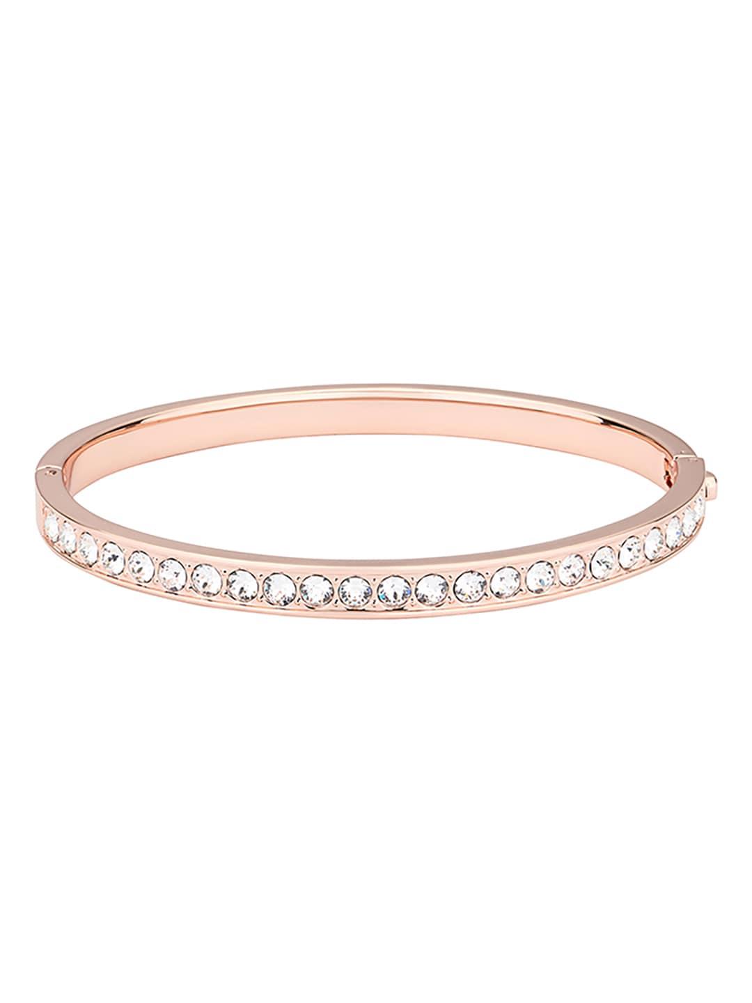 ted baker women rose & white brass crystals bangle-style bracelet