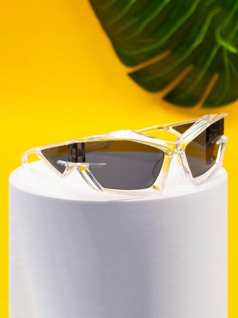 ted smith grey wraparound uv protection unisex sunglasses