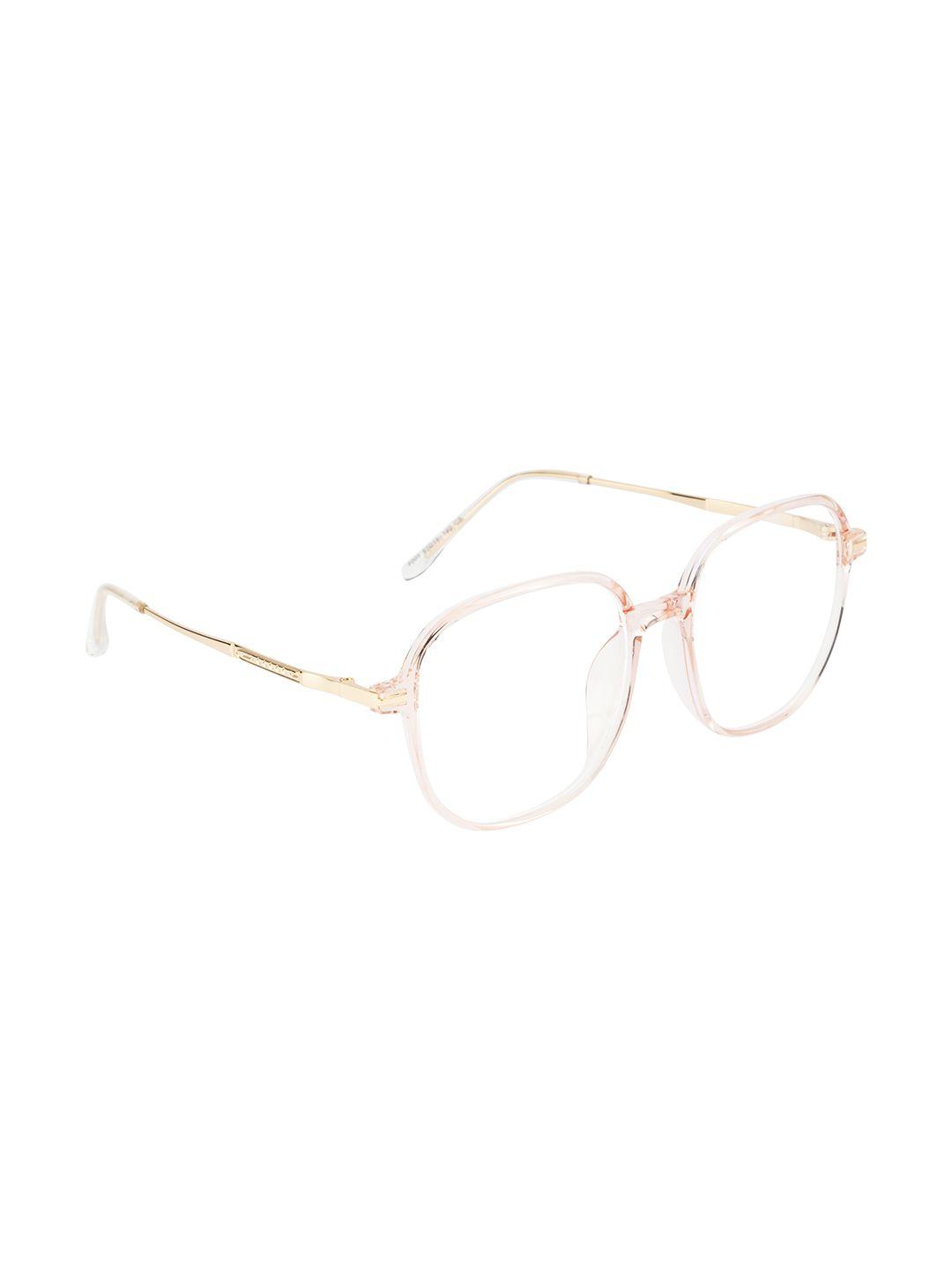 ted smith unisex pink & gold-toned full rim round frames