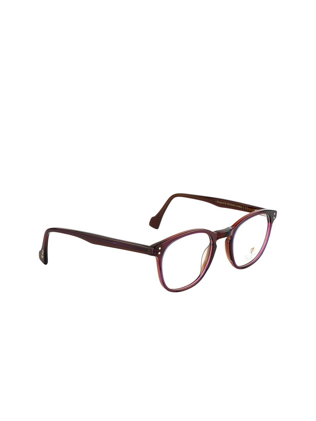 ted smith unisex purple full rim square frames eyeglasses