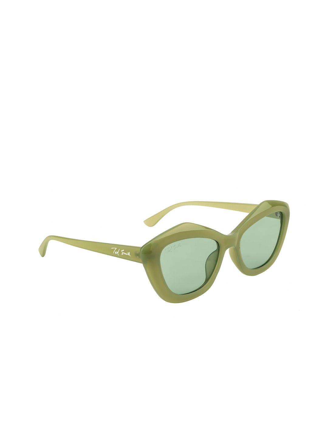 ted smith women green lens & green other sunglasses with uv protected lens