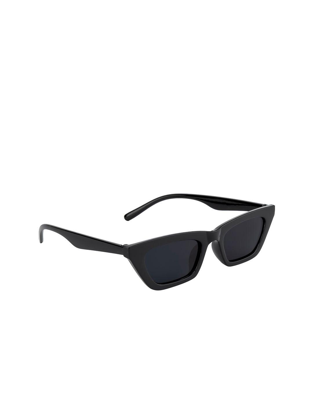 ted smith women grey rectangle uv protected sunglasses ts-allblk_blk
