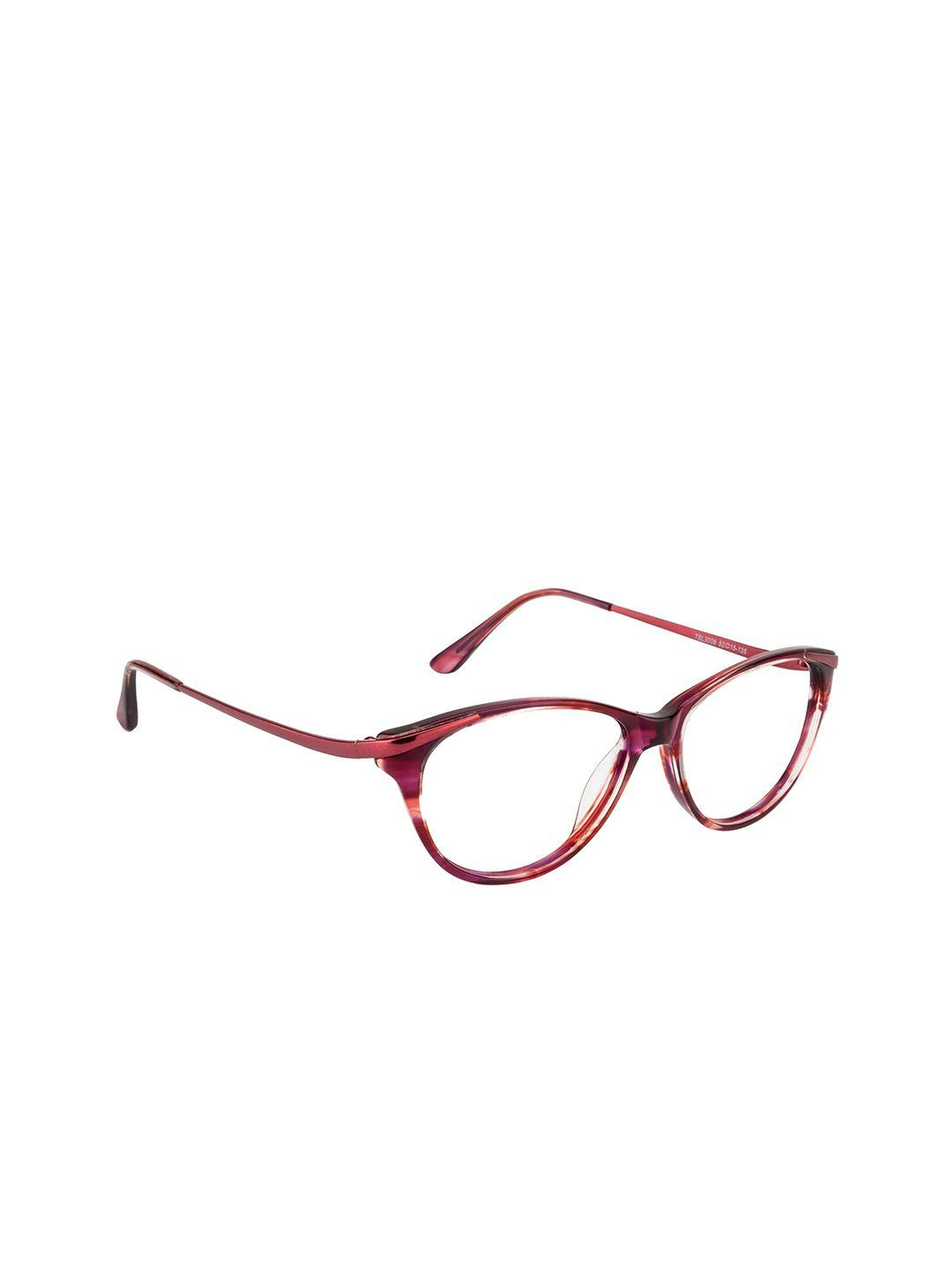 ted smith women maroon abstract full rim cateye frames