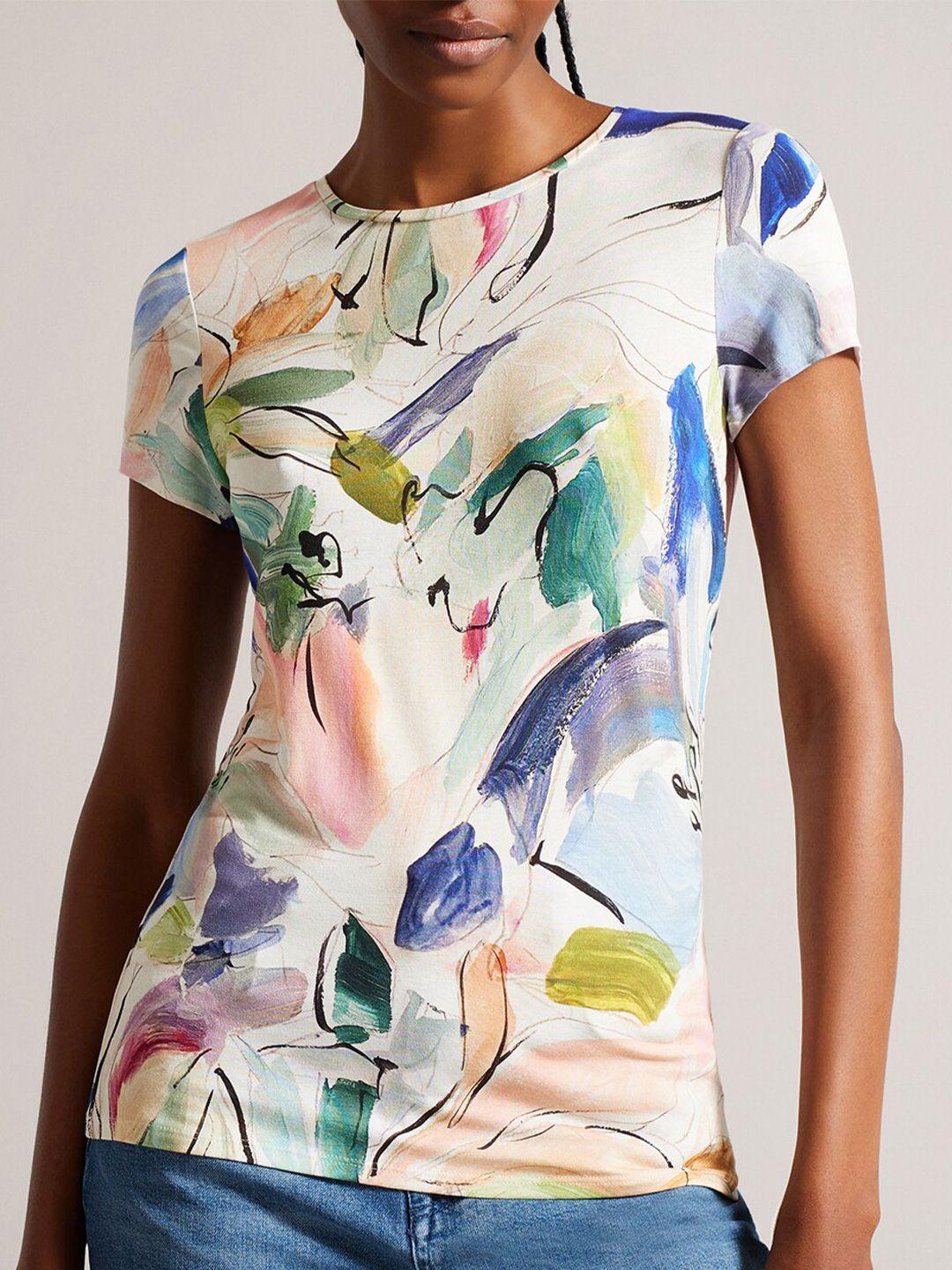 ted baker abstract printed t-shirt