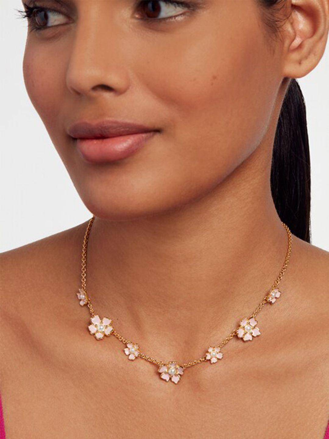 ted baker artificial beads studded petals petia necklace