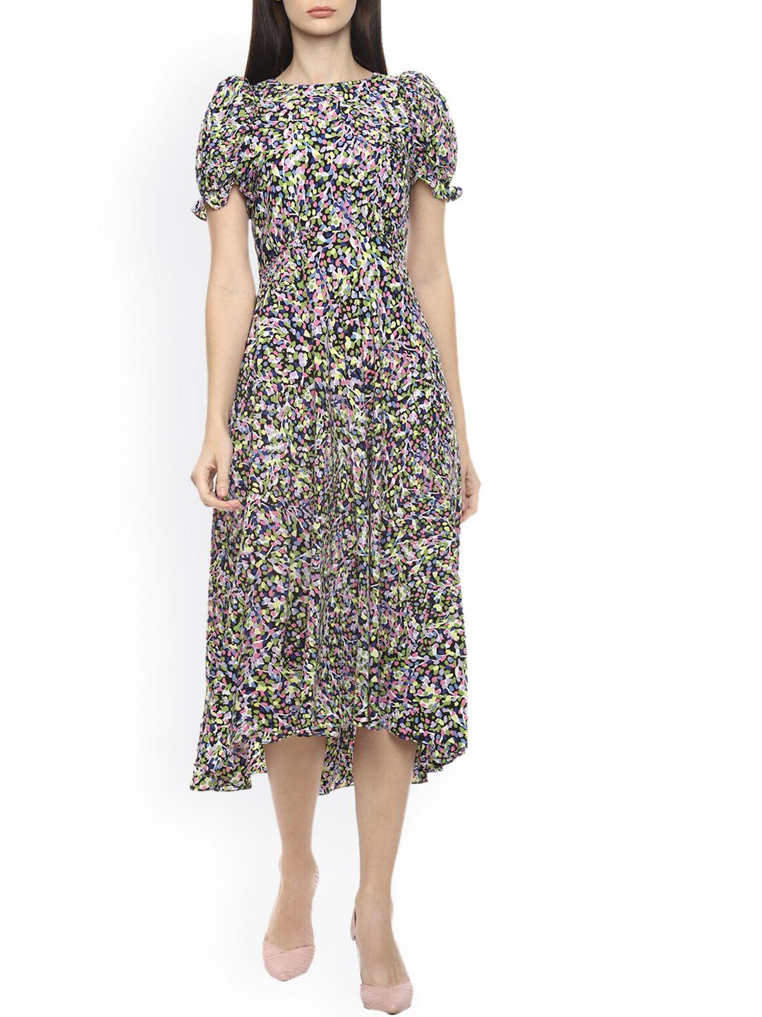 ted baker black & pink floral maxi dress