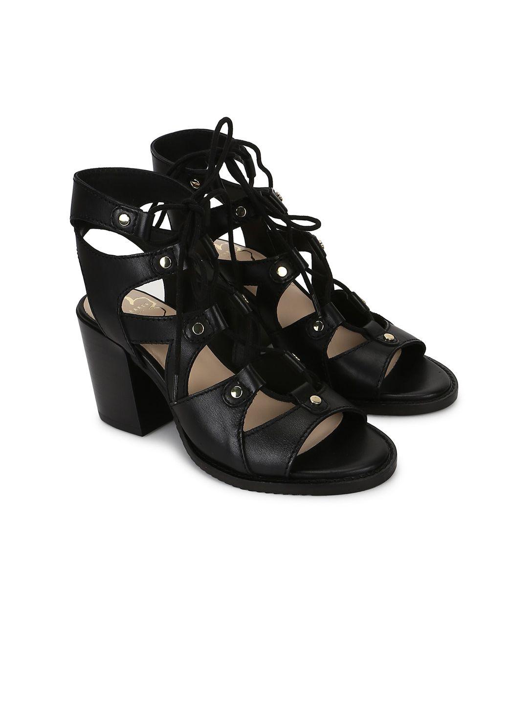 ted baker black block gladiators with laser cuts