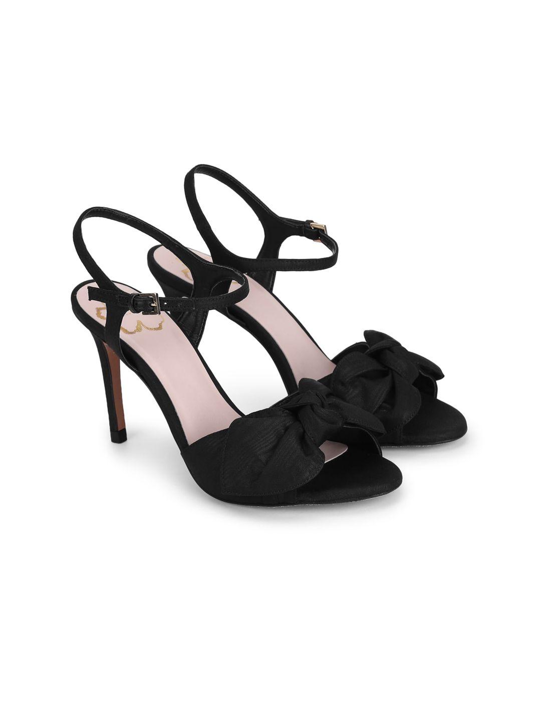 ted baker black sandals with bows