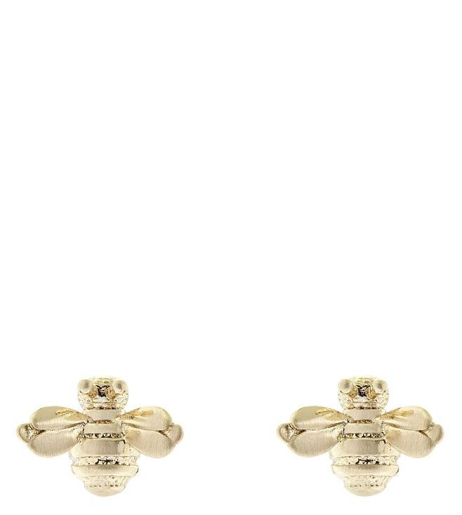 ted baker brushed gold tone beelii double bee earrings