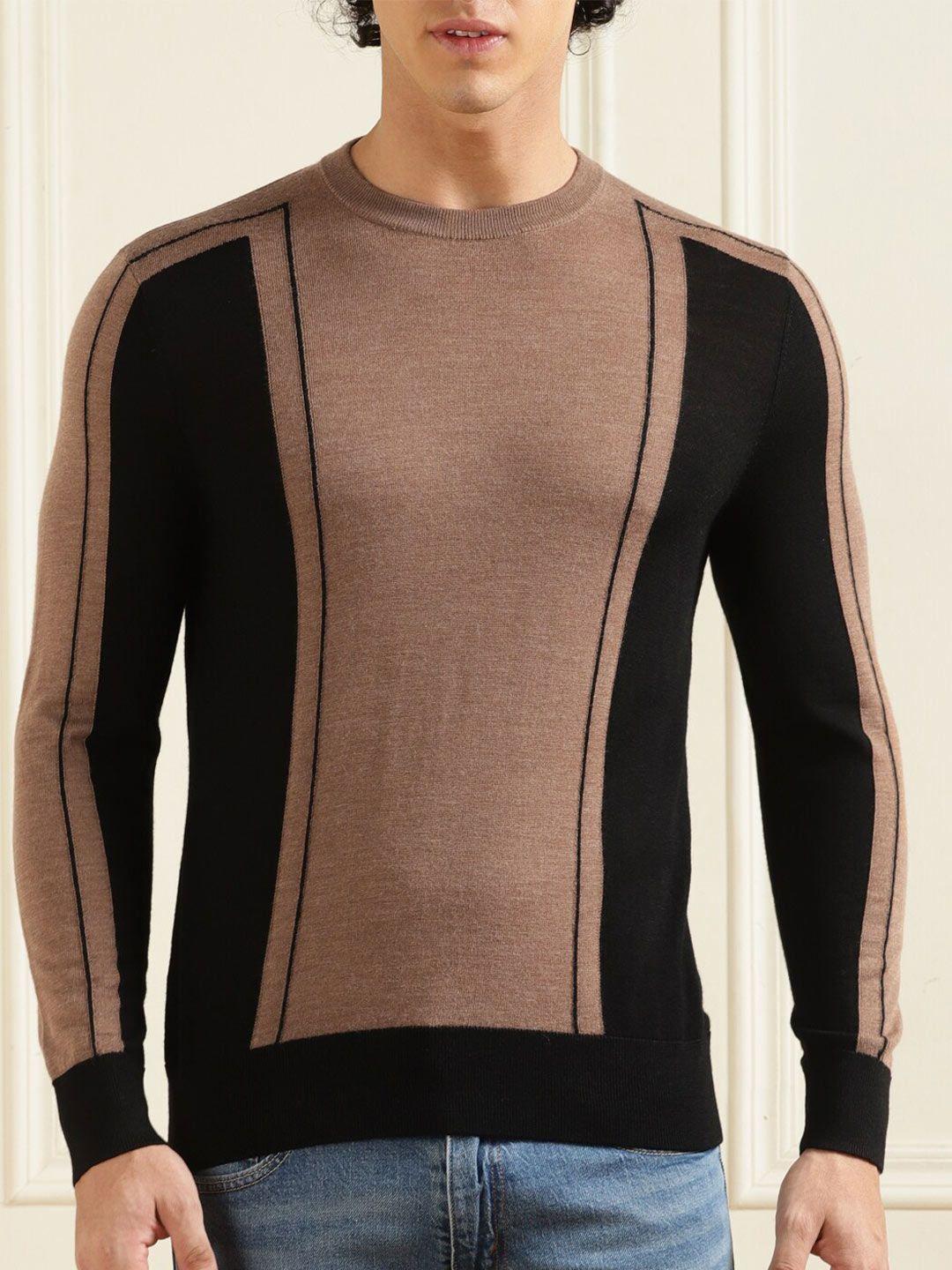 ted baker colourblocked woollen ribbed pullover