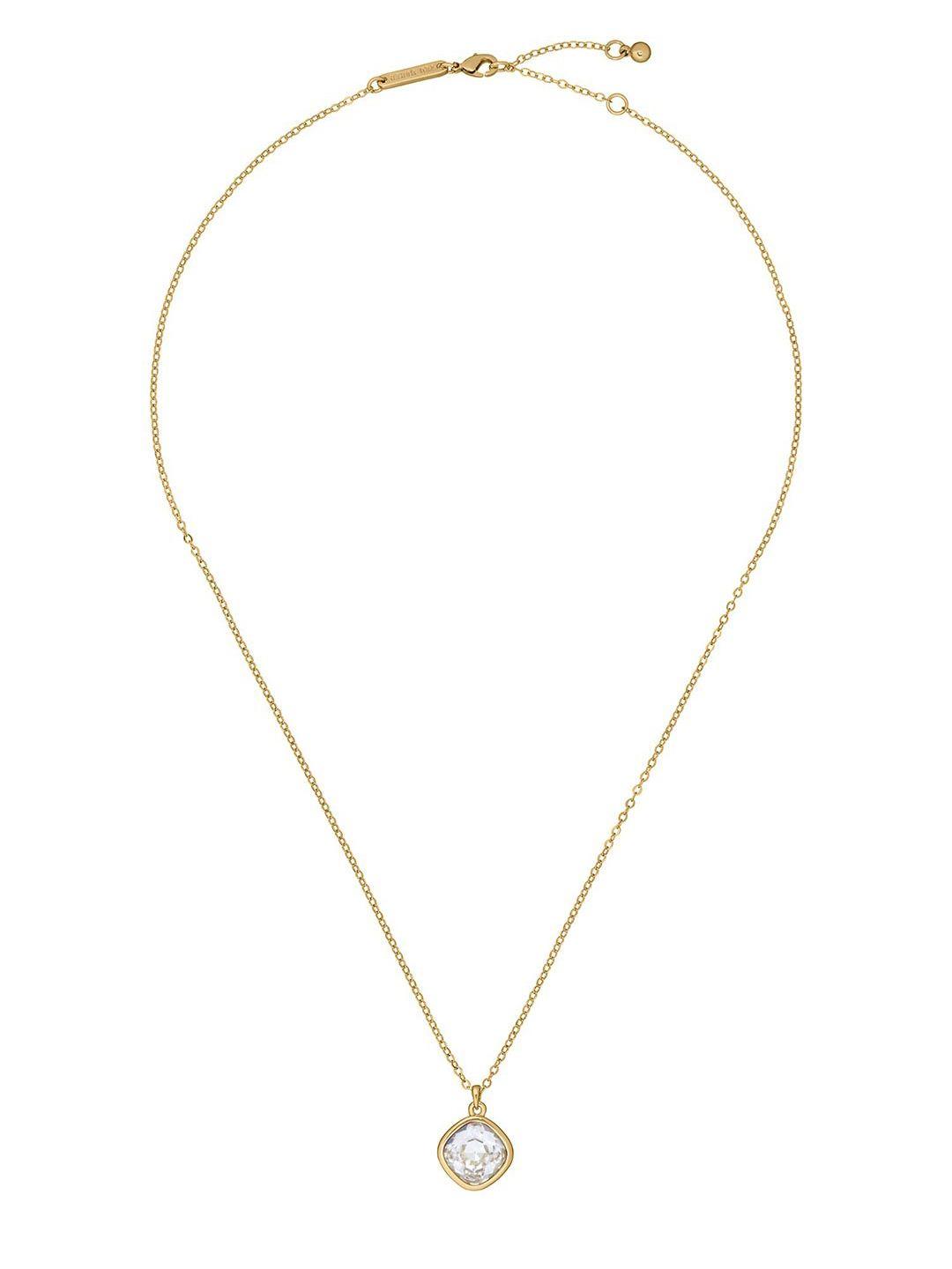 ted baker crystal studded rock pendant with chain
