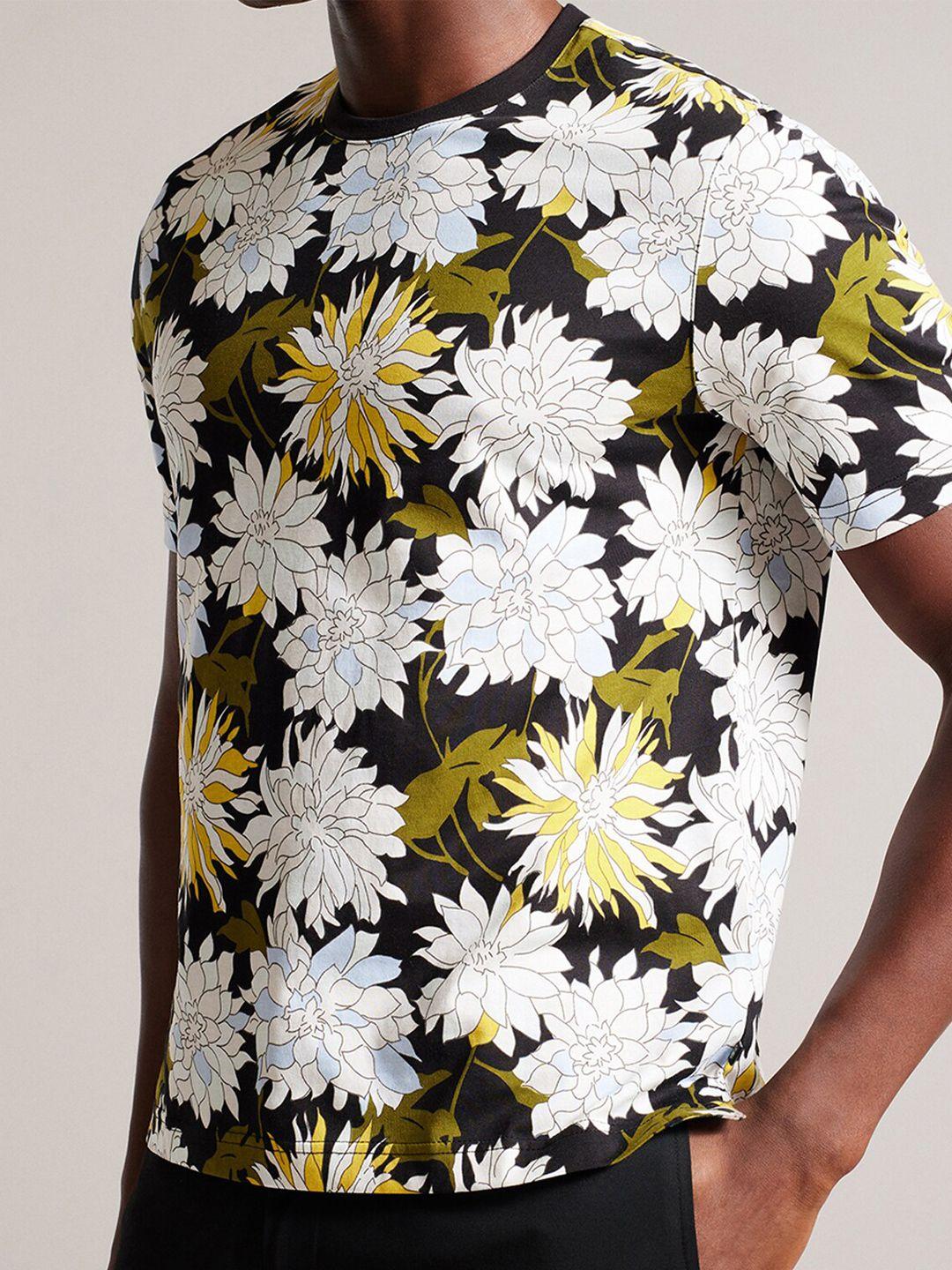 ted baker floral printed cotton t-shirt