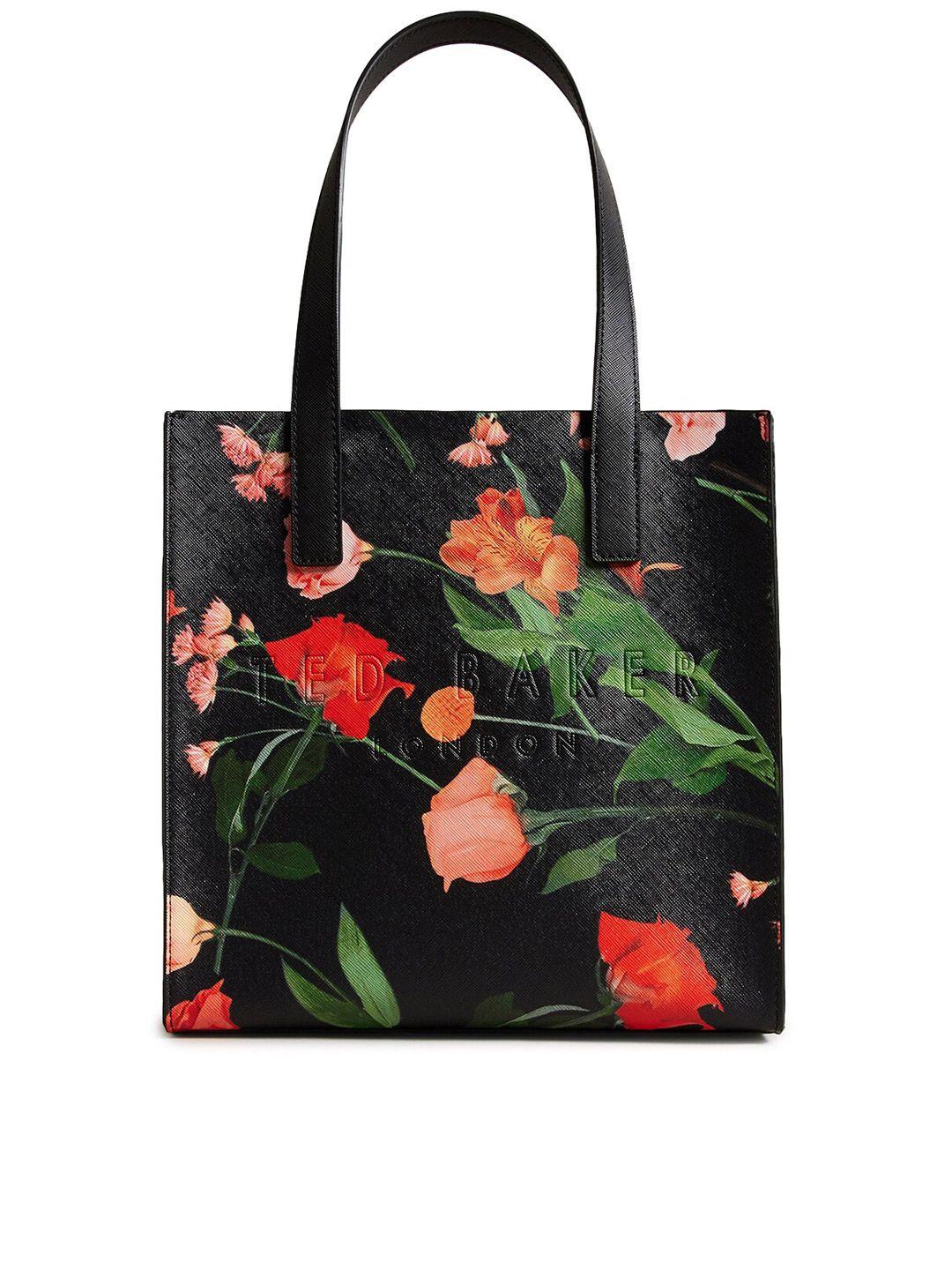 ted baker floral printed structured tote bag