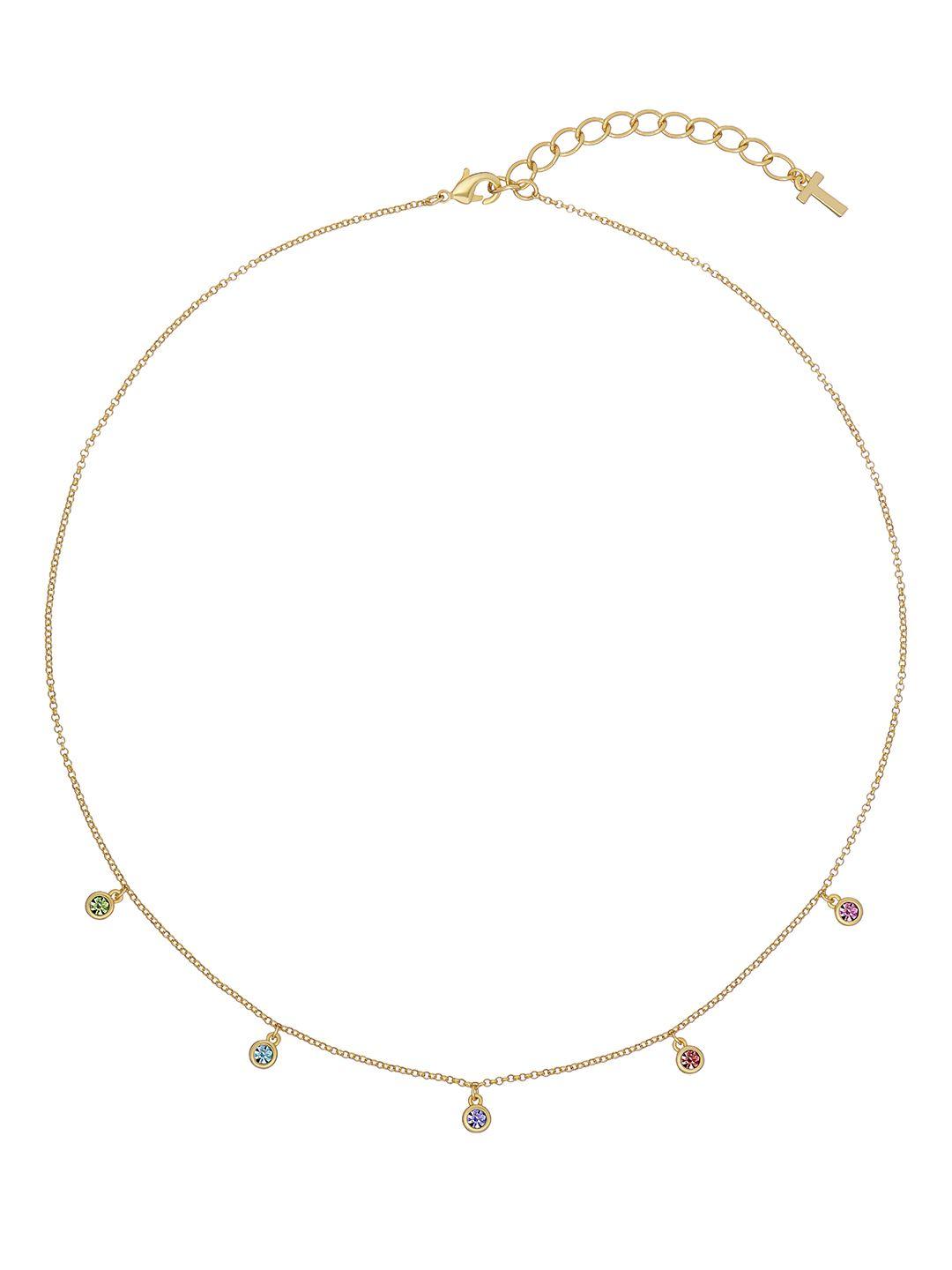 ted baker gold-plated crystal droplet necklace