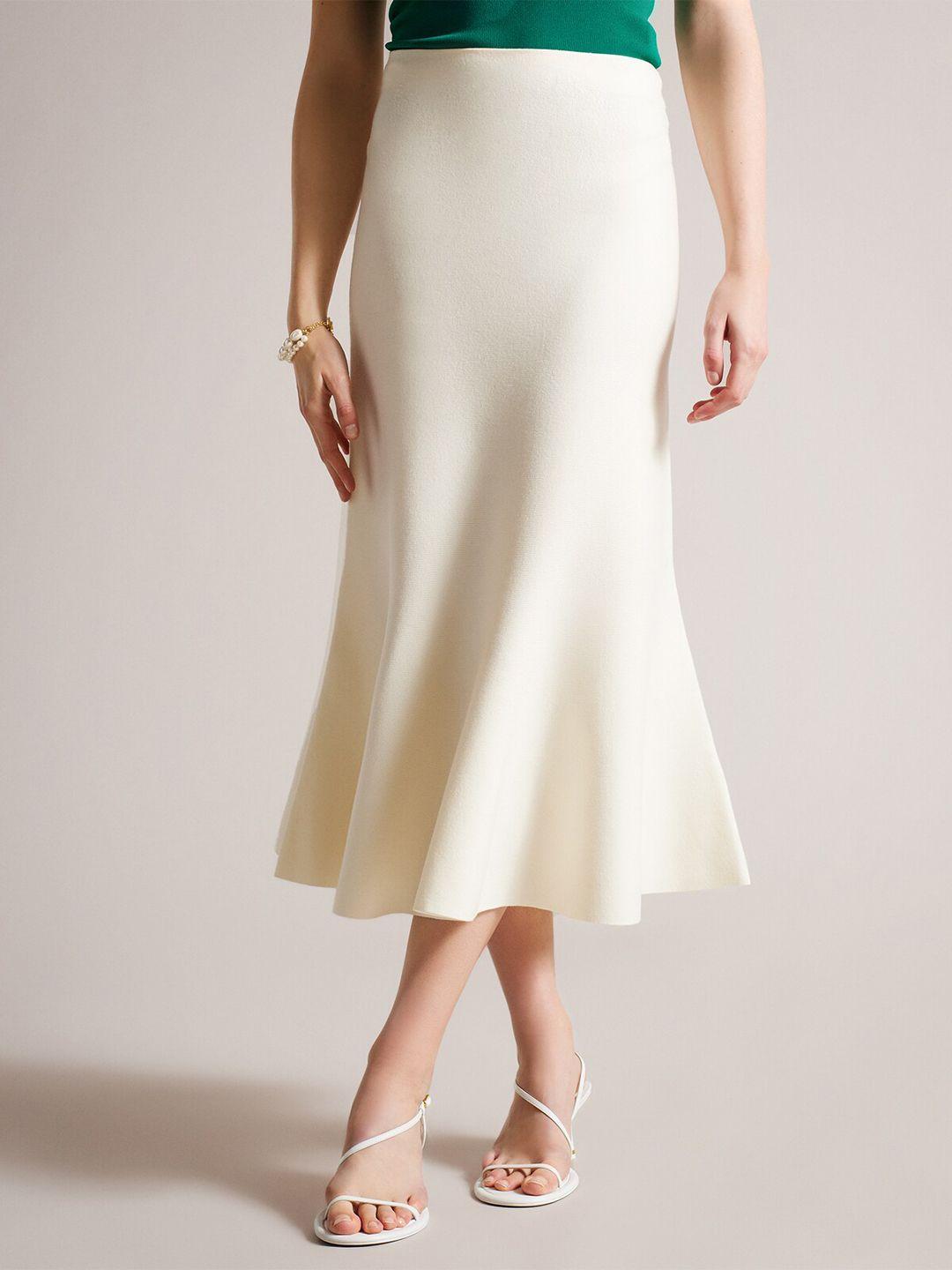 ted baker knitted a-line flared midi skirt
