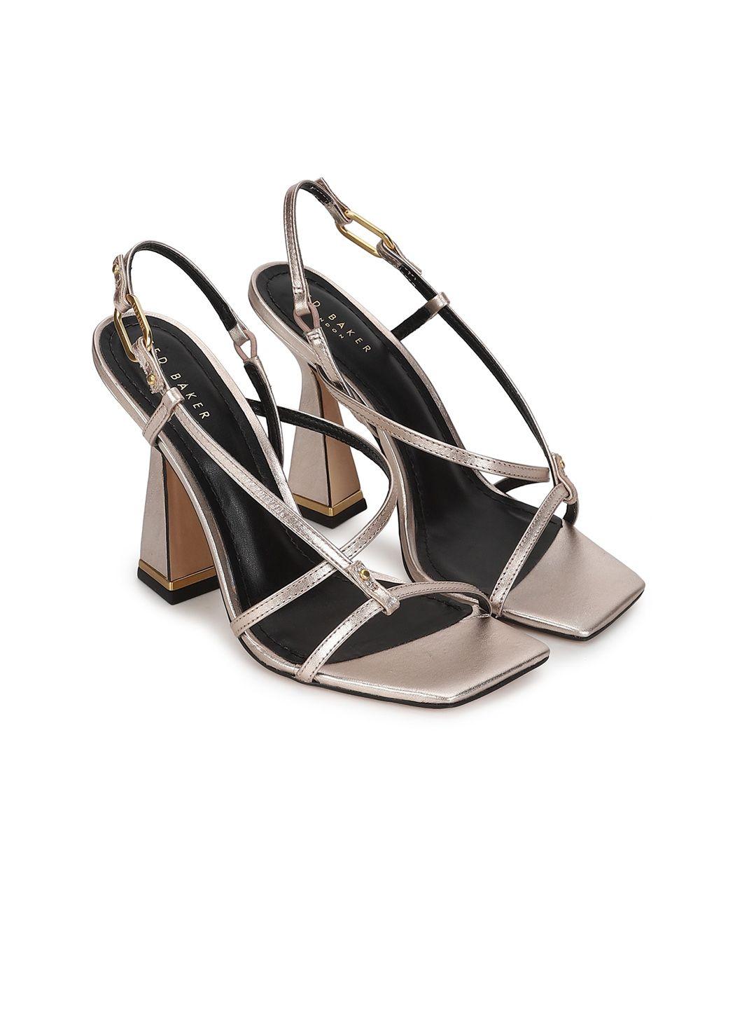 ted baker knotted open toe block heels with backstrap