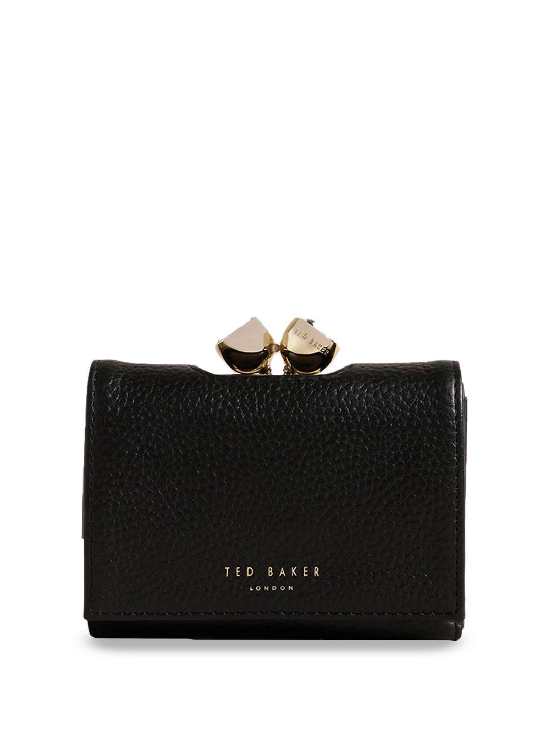 ted baker leather crystal bobble three fold wallet