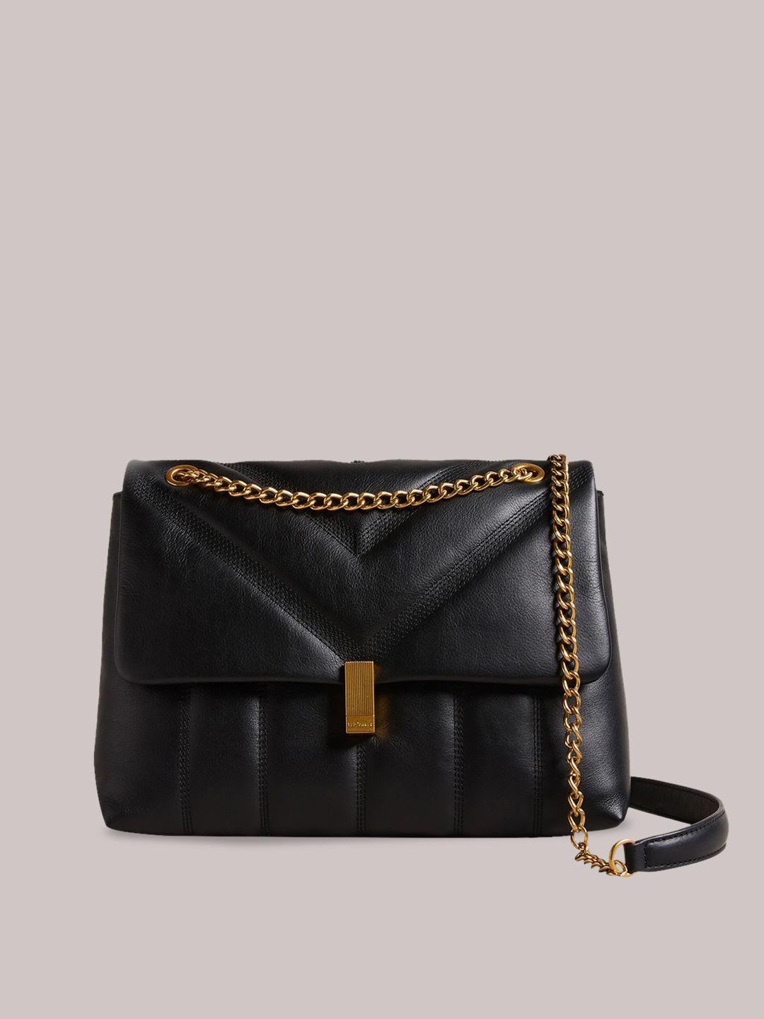 ted baker leather quilted structured handheld bag