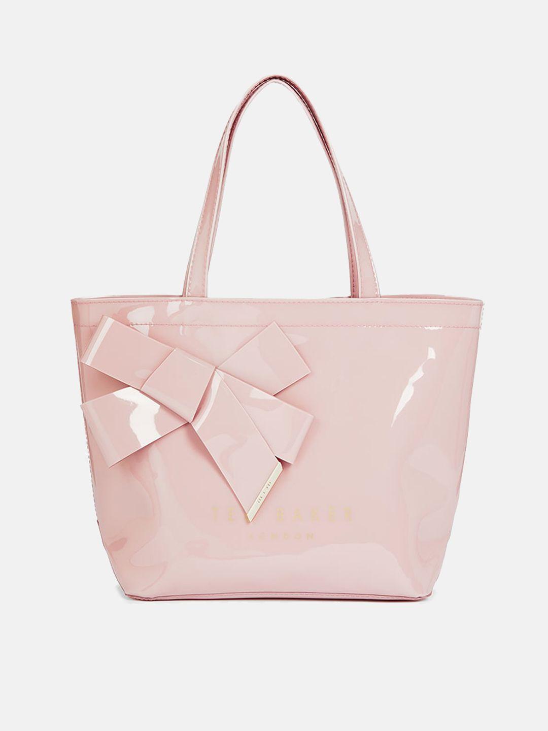 ted baker leather shopper tote bag with bow detail