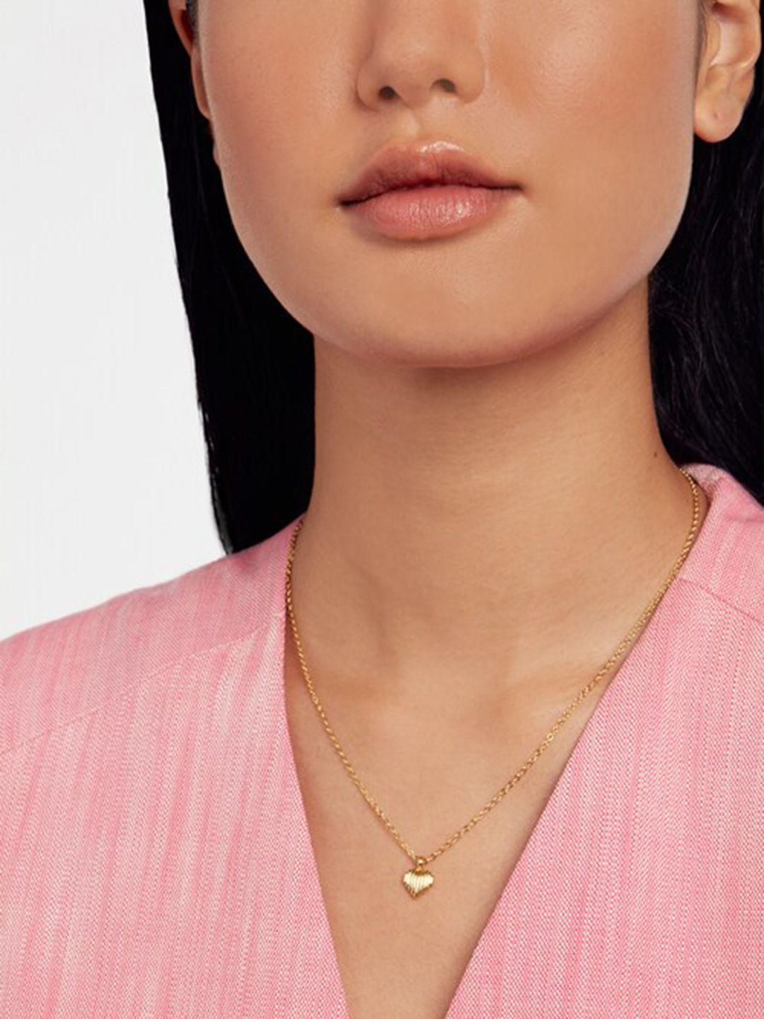 ted baker linear heart linra pendant with chain