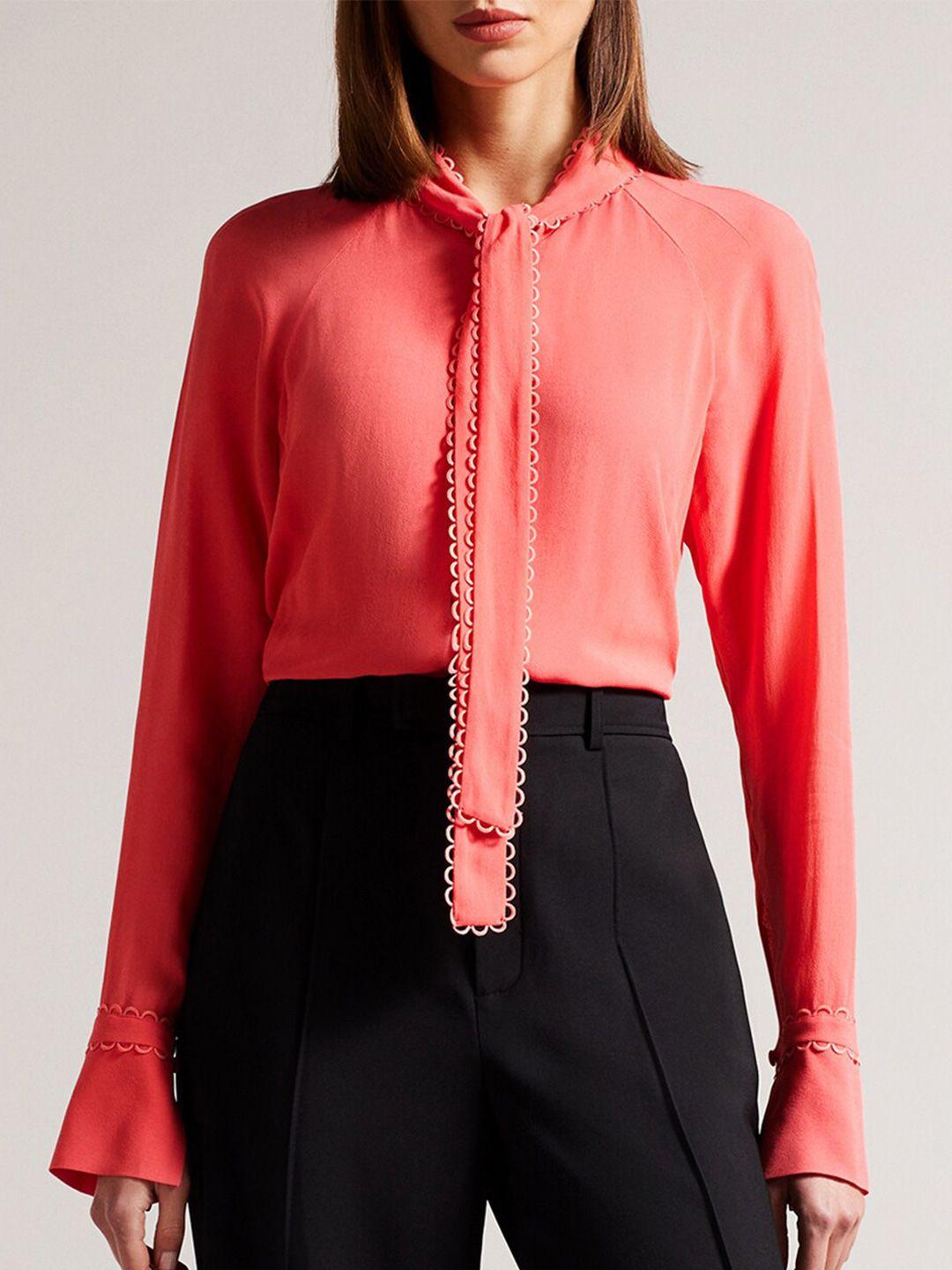 ted baker mandarin collar shirt style top