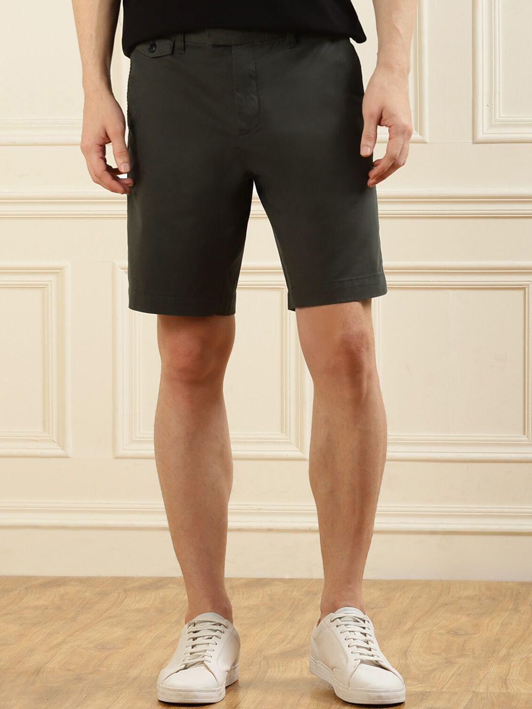 ted baker men brown solid chino shorts