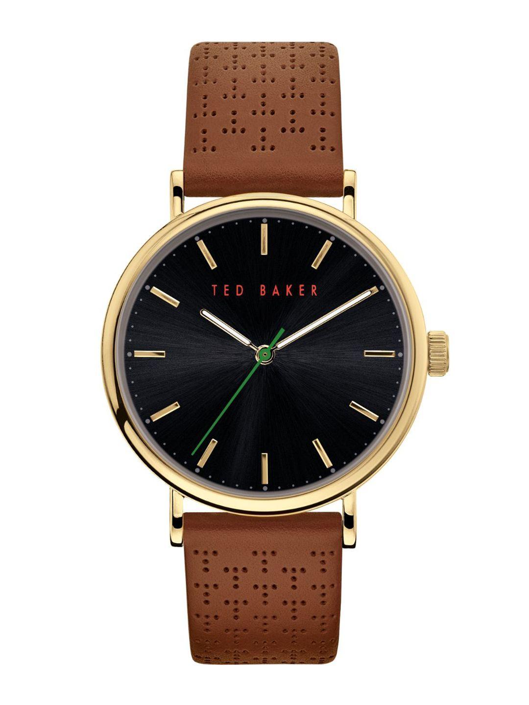 ted baker men leather straps analogue watch bkpmmf911