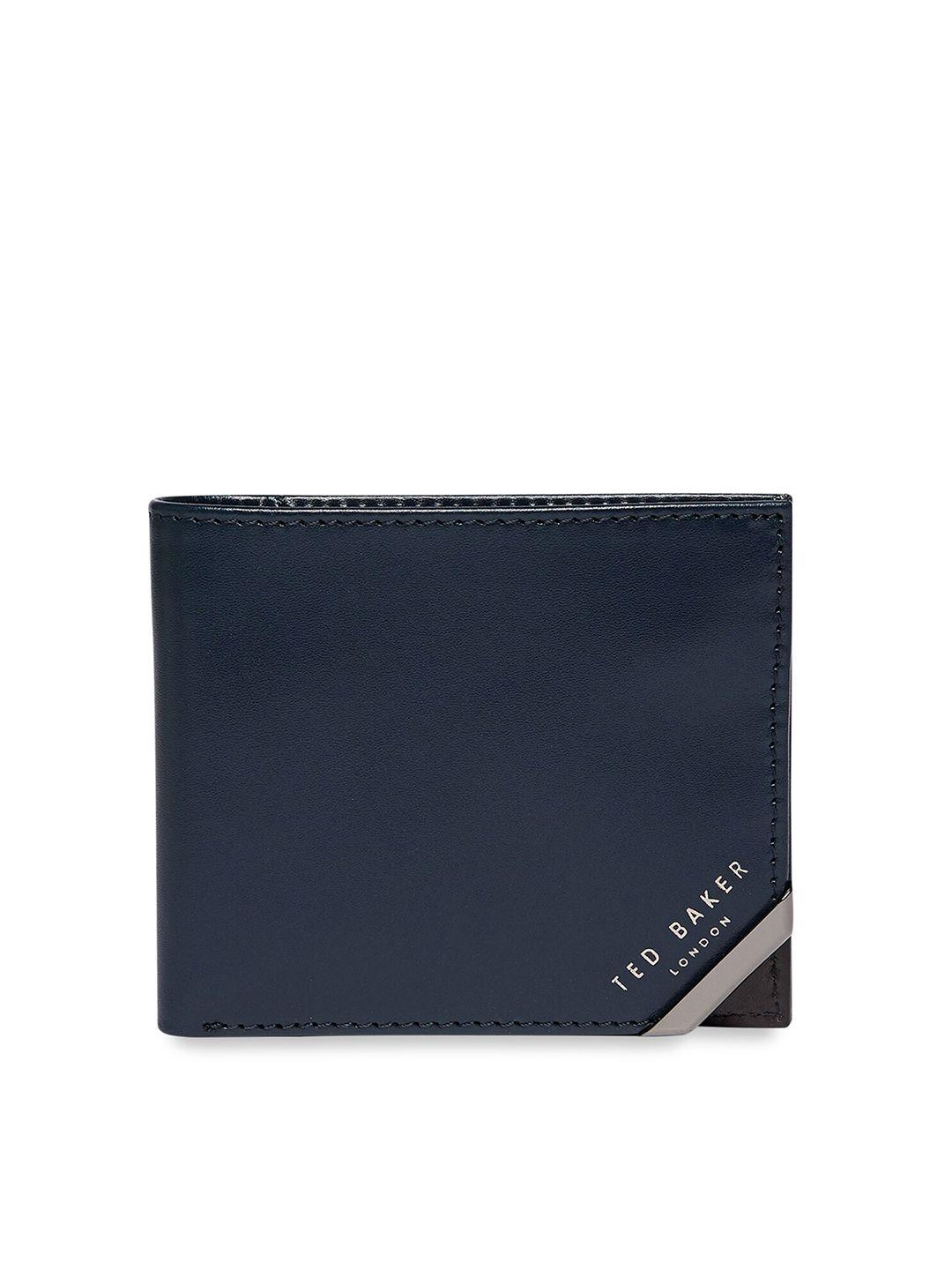 ted baker men leather two fold wallet