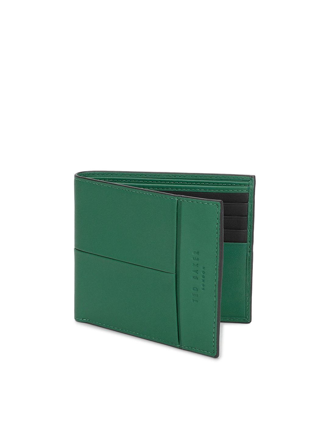 ted baker men leather two fold wallet