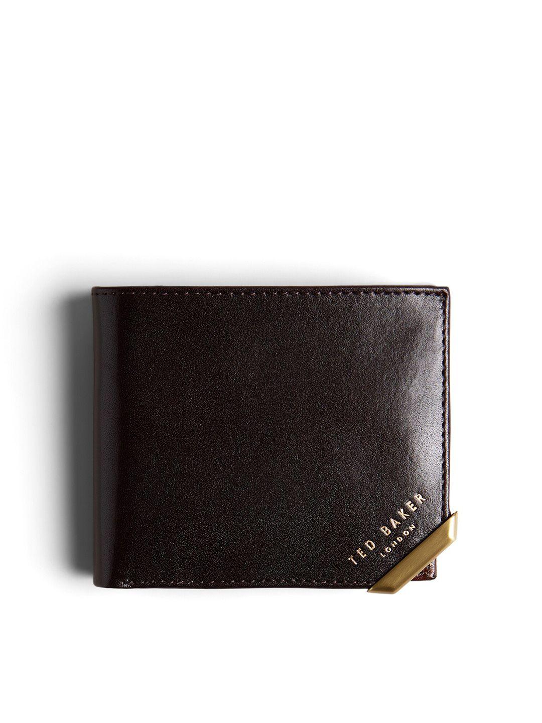 ted baker men leather two fold wallet