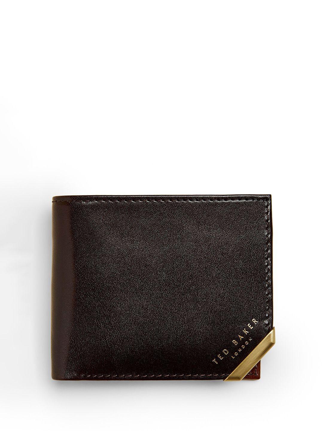 ted baker men leather two fold wallet