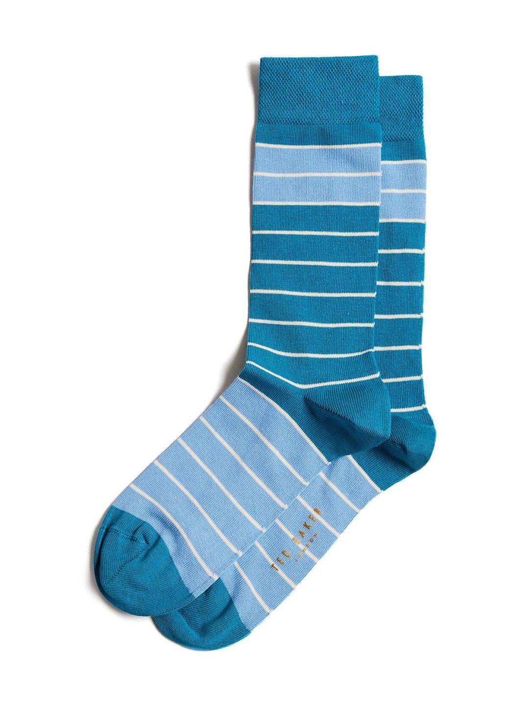 ted baker men striped ankle-length socks