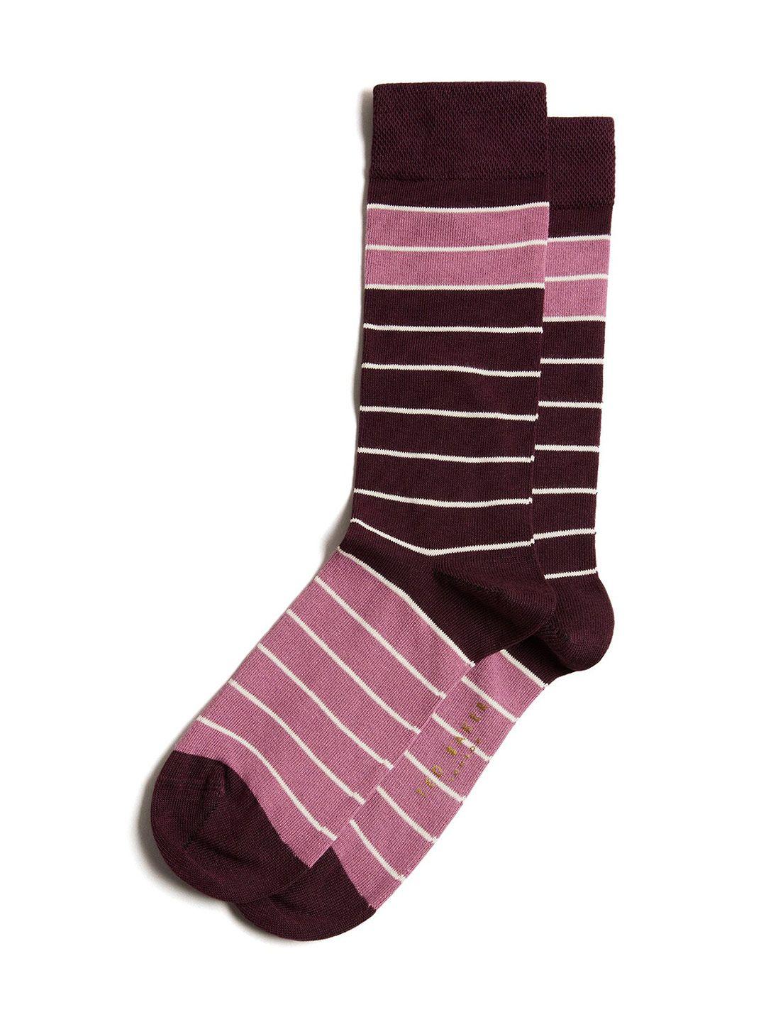 ted baker men striped calf length socks