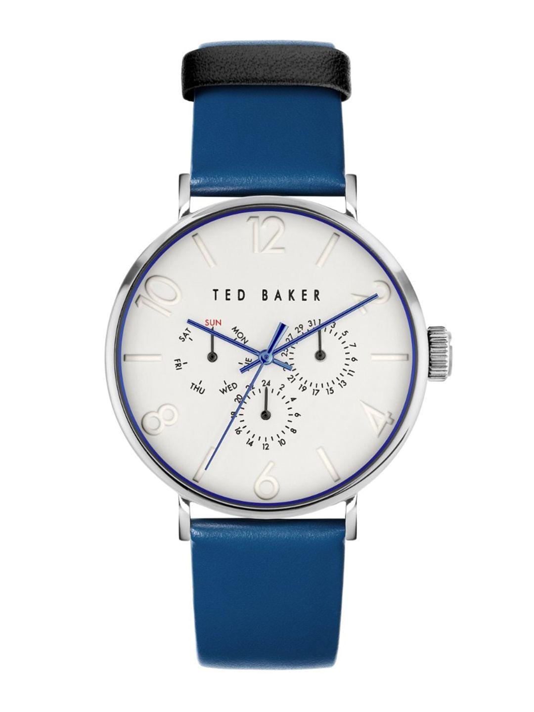 ted baker men tb timeless collection leather straps quartz analog watch bkppgs3049i