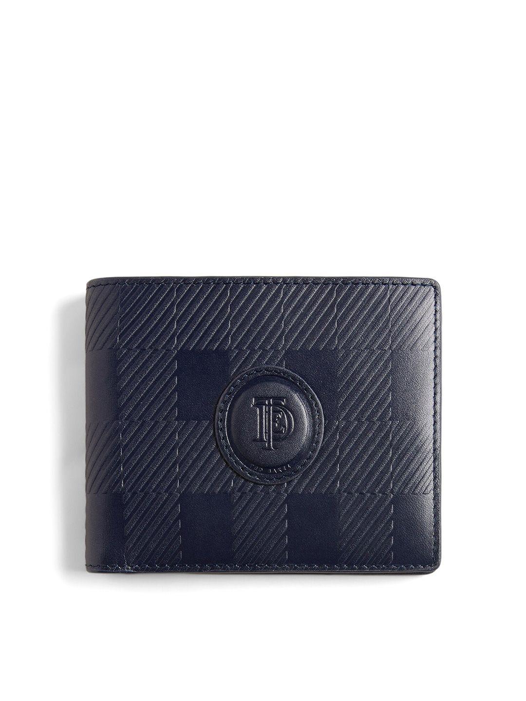ted baker men textured leather two fold wallet