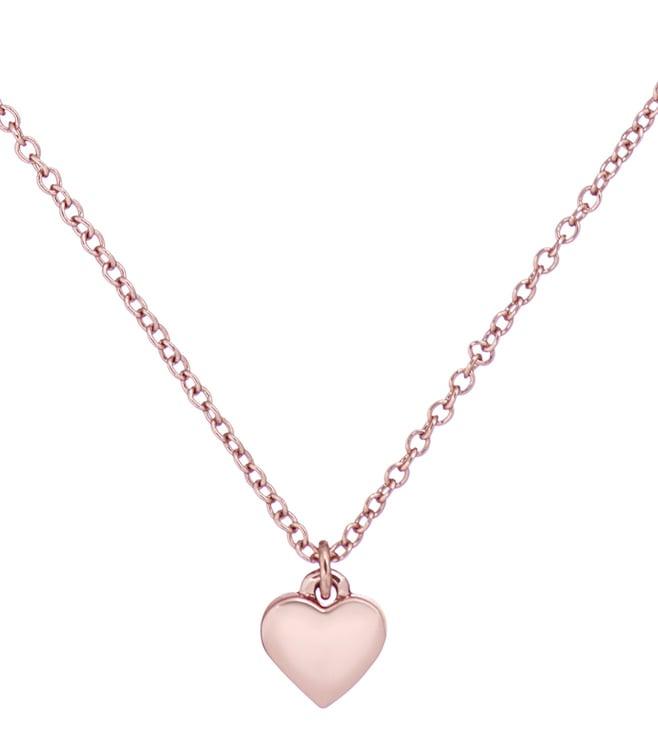 ted baker rose gold hara tiny heart pendant with chain